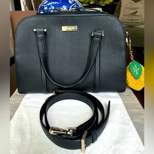 Kate Spade Newbury Lane Small Felix Black with Lemon Keychain